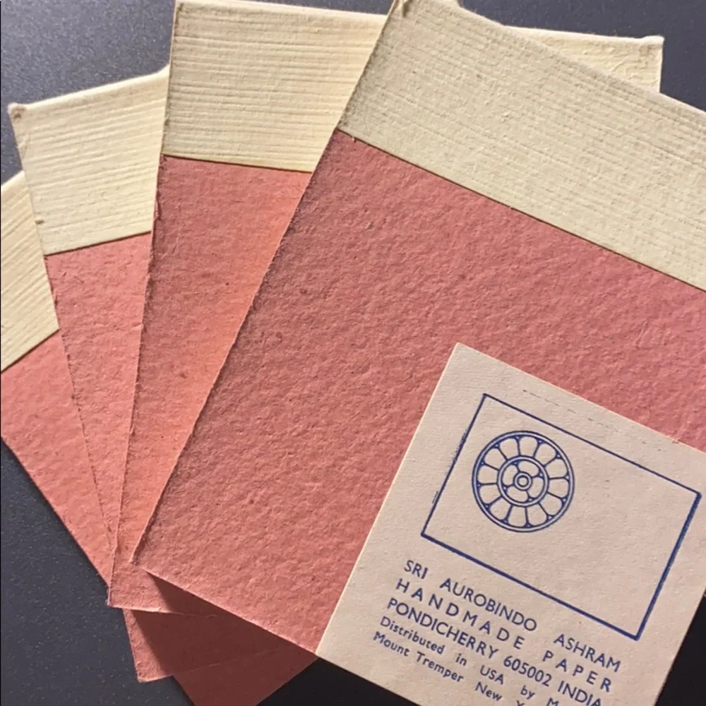 ~Sri Aurobindo Ashram~ ONE Handmade Paper Booklet